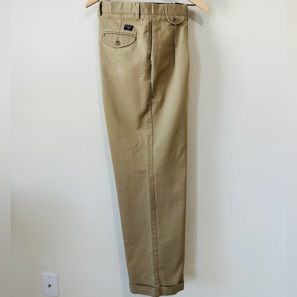 Dockers Mens Khaki Pleated Chino Trousers Size 36 | 34 - Picture 8 of 8